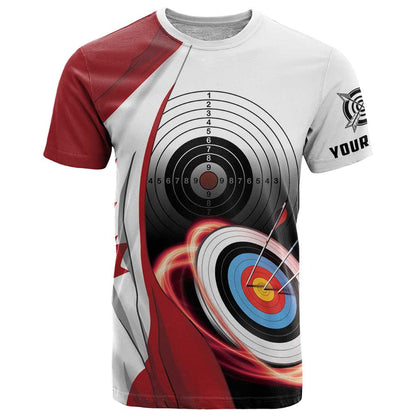 Personalized Canadian Flag T-Shirt Canada Archery Target - Maple Leaf Graphic Tee