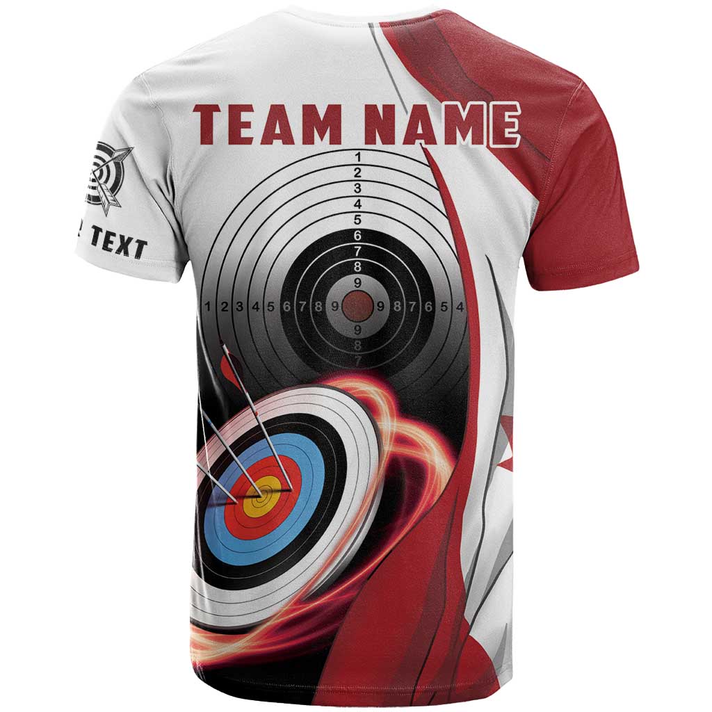 Personalized Canadian Flag T-Shirt Canada Archery Target - Maple Leaf Graphic Tee