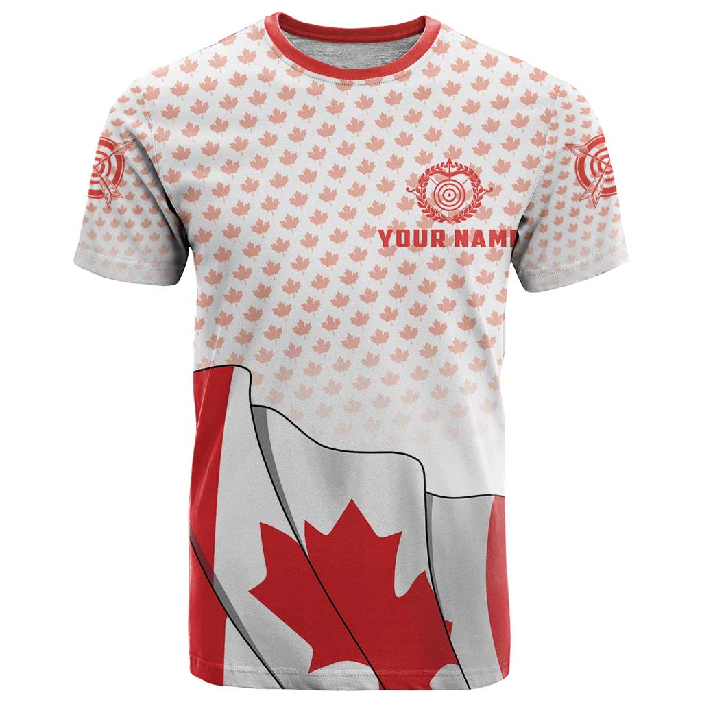 Personalized Canada Archery T-Shirt Maple Leaf Canadian Flag Graphic Tee