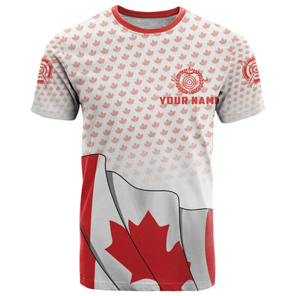 Personalized Canada Archery T-Shirt Maple Leaf Canadian Flag Graphic Tee