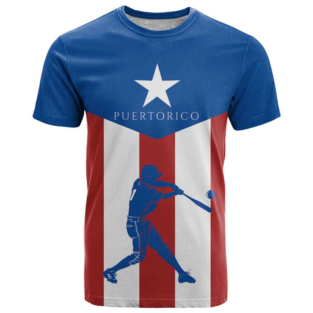 Puerto Rican Baseball T-Shirt Boricua Flag Sports Graphic Tee