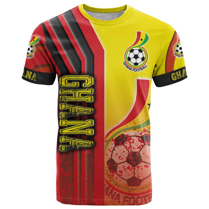 Ghana Football T-Shirt Black Stars Soccer - Road To Champion Graphic Tee
