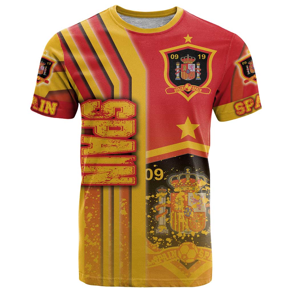 Spain Football T-Shirt La Roja Soccer - Road To Champion Graphic Tee