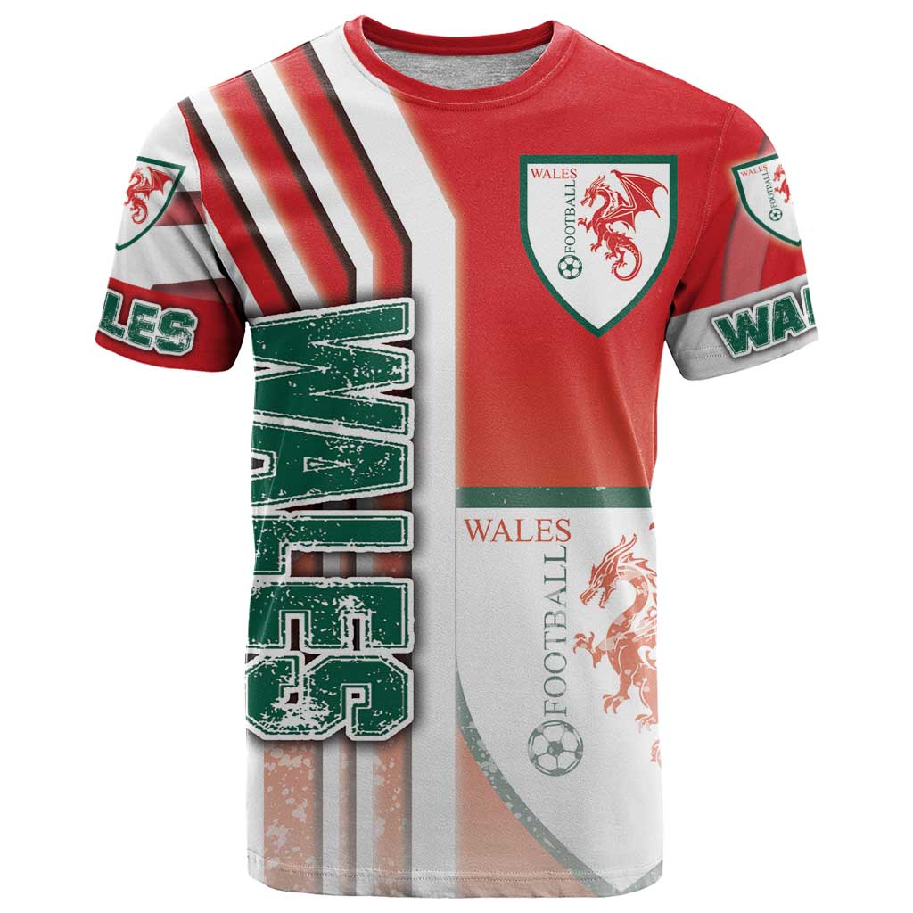 Wales Football T-Shirt The Dragons Soccer - Road To Champion Graphic Tee