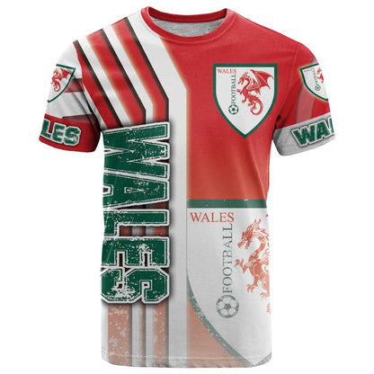 Wales Football T-Shirt The Dragons Soccer - Road To Champion Graphic Tee
