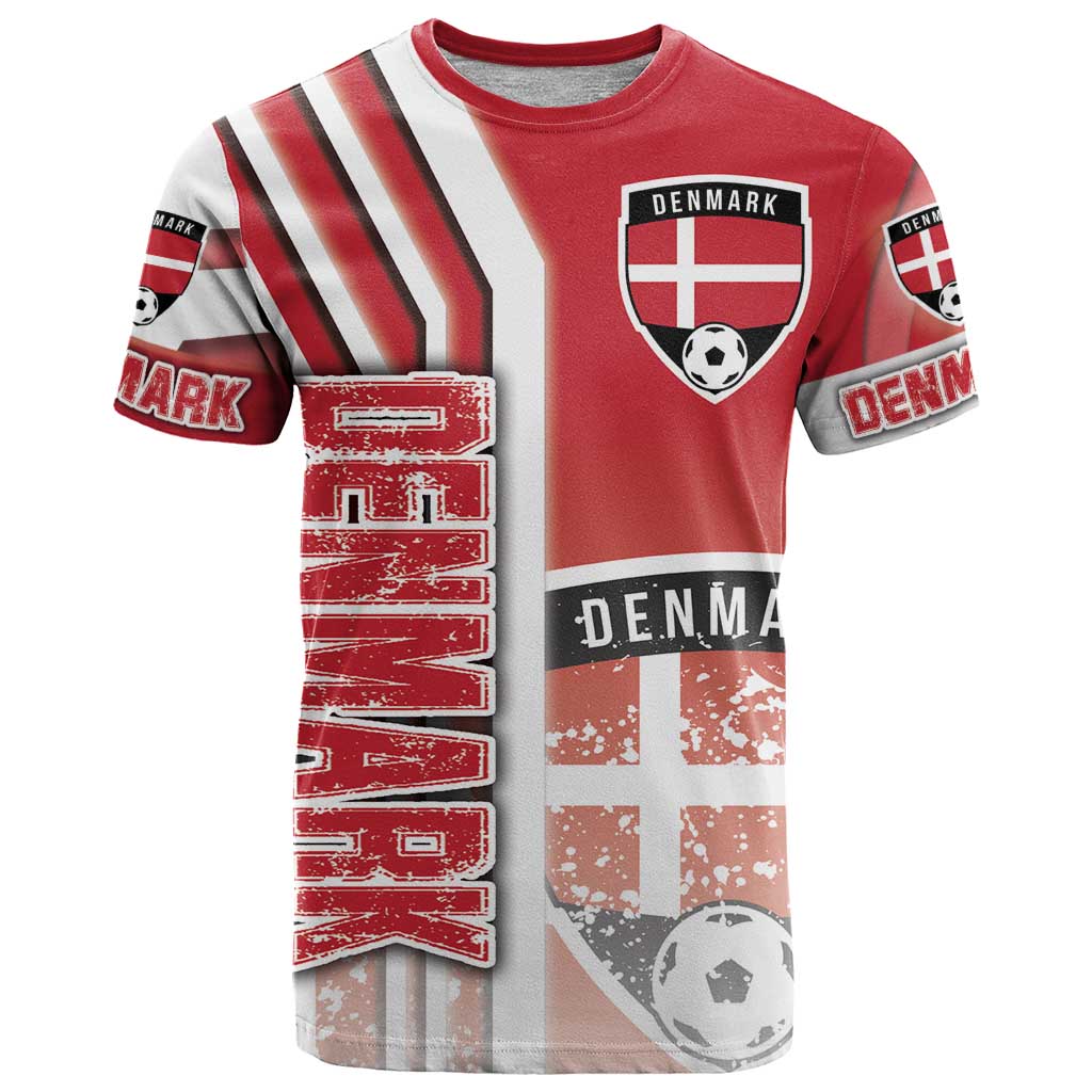 Denmark Football T-Shirt Danish Dynamite Soccer - Road To Champion Graphic Tee