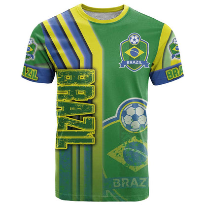 Brazil Football T-Shirt Selecao Soccer - Road To Champion Graphic Tee