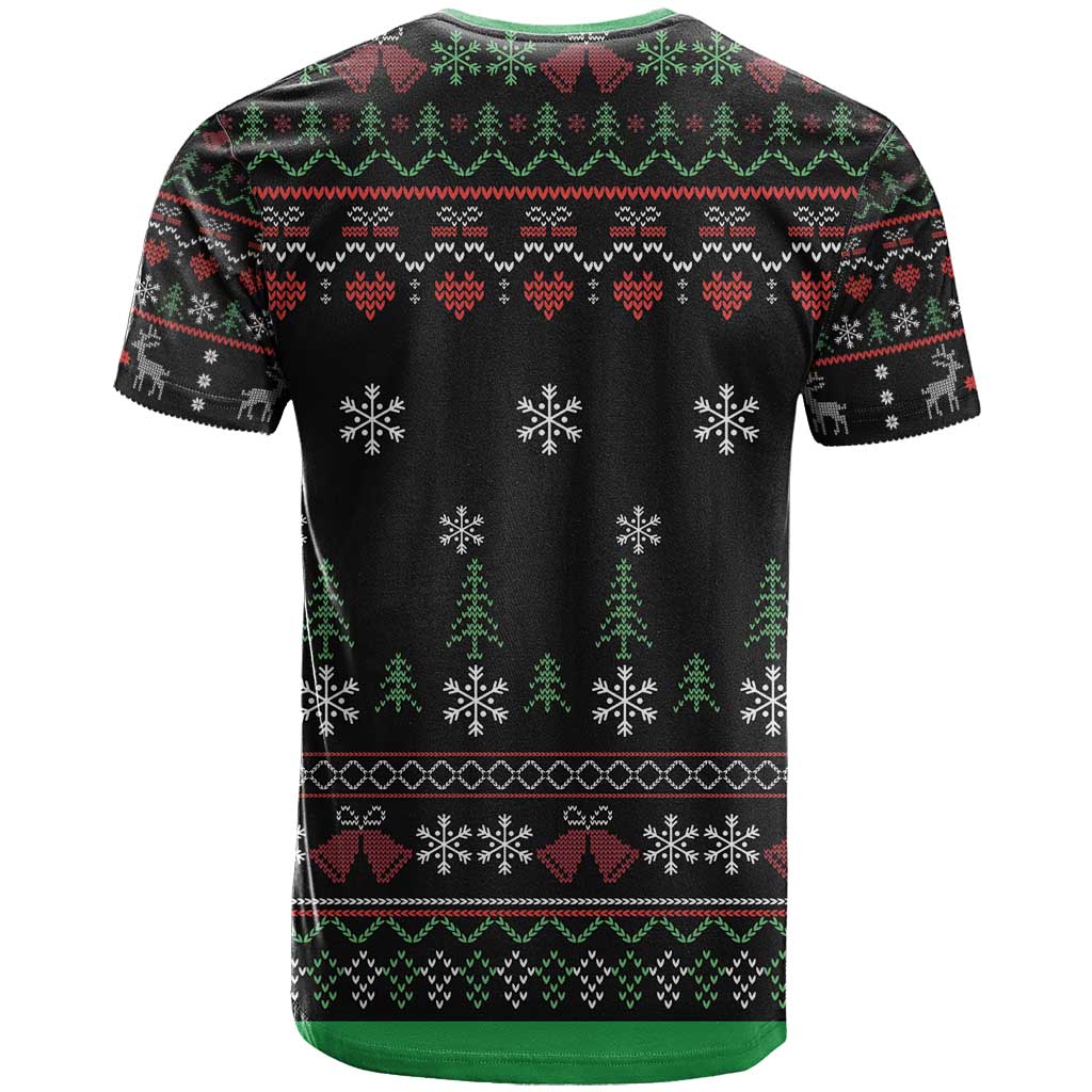 Santa Claus With African Traditional Costume T-Shirt Christmas Graphic Tee