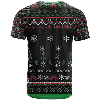Santa Claus With African Traditional Costume T-Shirt Christmas Graphic Tee