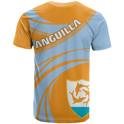 Anguilla T-Shirt Coat Of Arms Cricket Style Graphic Tee