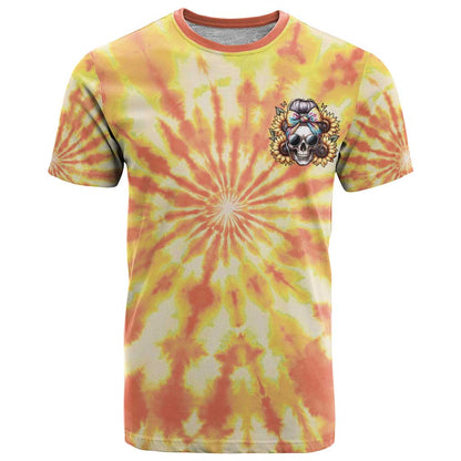 She Is Sunshine Skull T-Shirt Tie Dye Yellow Graphic Tee