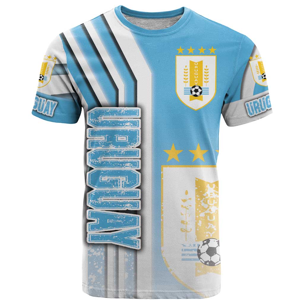 Uruguay Football T-Shirt Sky Blue Soccer - Road To Champion Graphic Tee