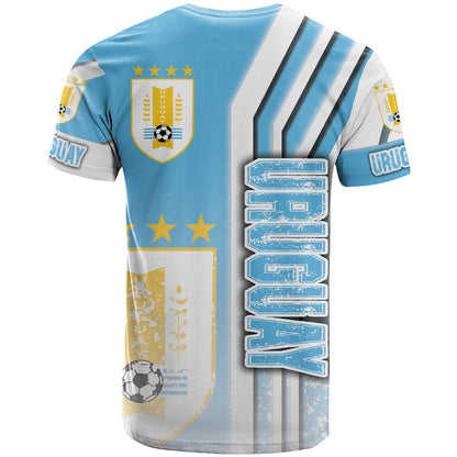 Uruguay Football T-Shirt Sky Blue Soccer - Road To Champion Graphic Tee