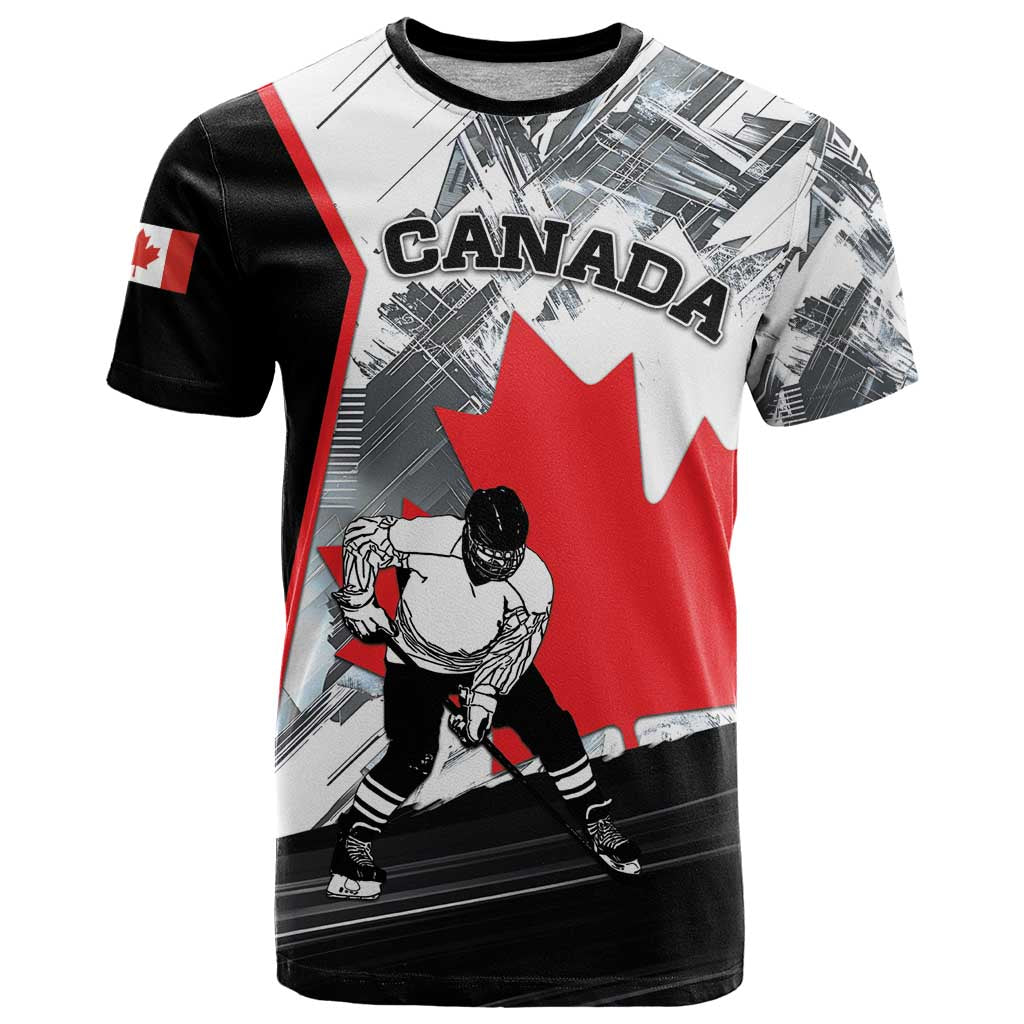 Canada Hockey T-Shirt Maple Leaf Sport Style Graphic Tee