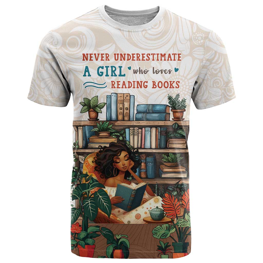 Never Underestimate A Girl Who Loves Reading Books T-Shirt Graphic Tee
