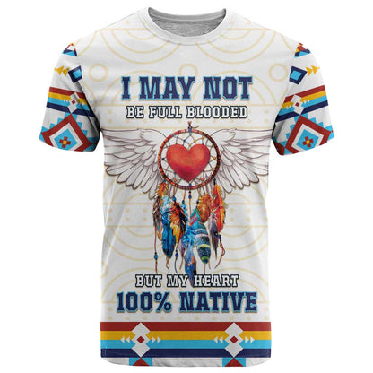 Native American Love T-Shirt Dream Catcher With Angel Wings Graphic Tee