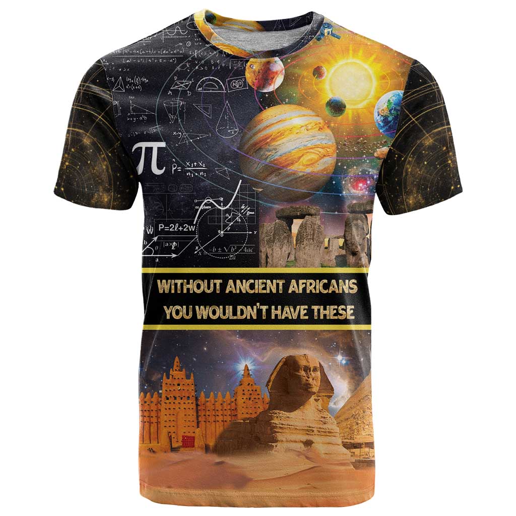 Ancient African Achievements T-Shirt Egyptian Pyramids Galaxy Graphic Tee