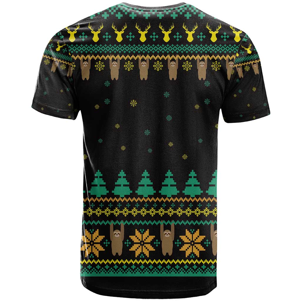 Sloth Team Christmas Holiday T-Shirt Sloth Hiking Team Graphic Tee
