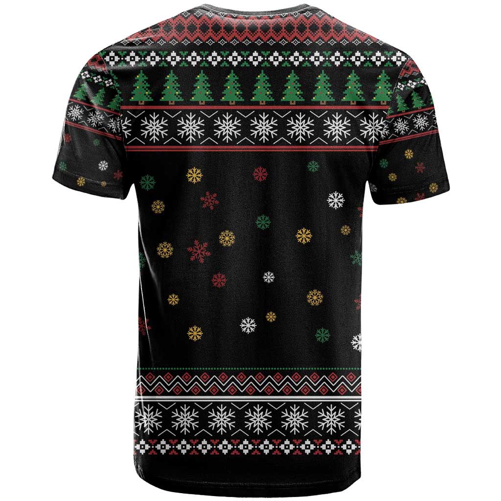 Santa And Motor T-Shirt Santa Claus And Joy On A Motorcycle Graphic Tee