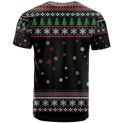 Santa And Motor T-Shirt Santa Claus And Joy On A Motorcycle Graphic Tee