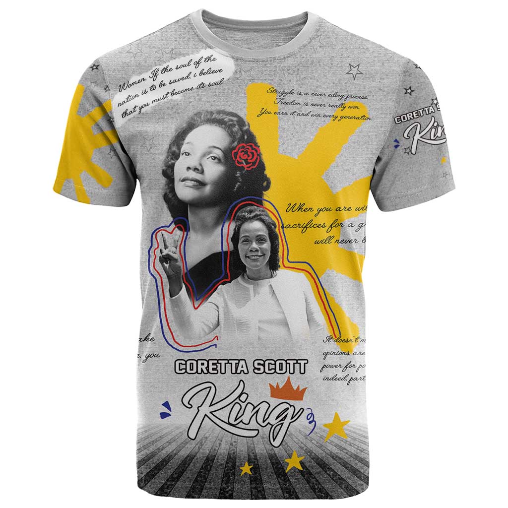 Coretta Scott King T-Shirt Honoring The Legacy Hand Draw Style Graphic Tee
