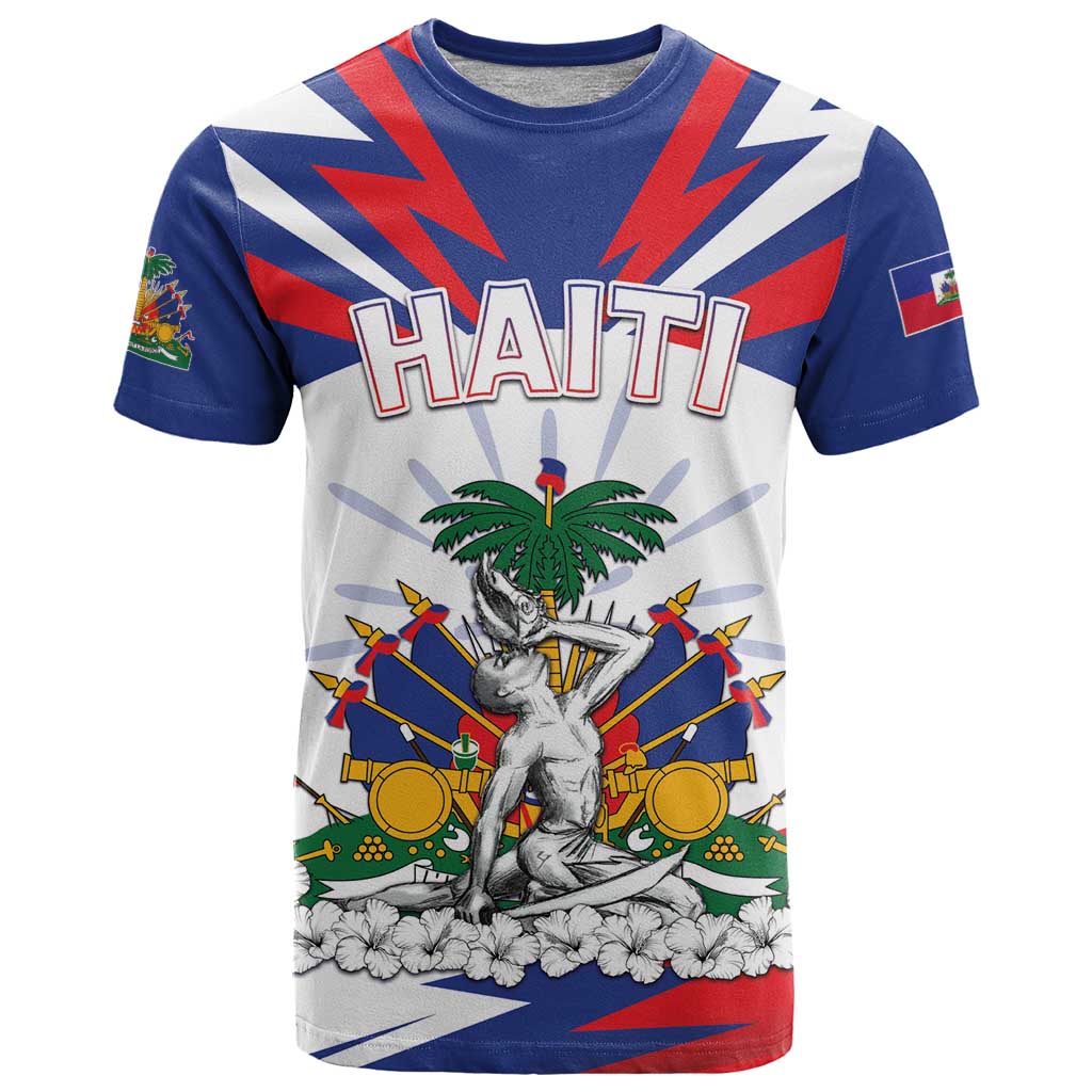 Personalized Haiti Heritage Month T-Shirt Negre Marron With Hibiscus Graphic Tee