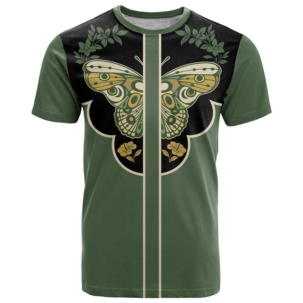 Retro Butterfly T-Shirt Western Yoke Style Graphic Tee