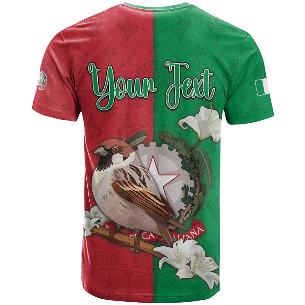 Personalized Italy T-Shirt Sparrow With Symbol Italiana Graphic Tee
