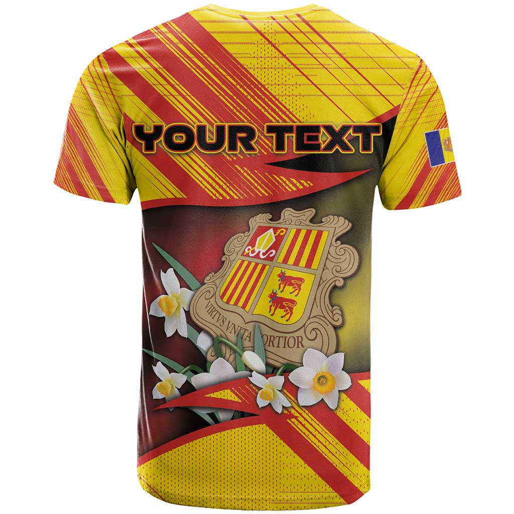 Personalized Andorra T-Shirt The Grandalla Flowers With Symbol Graphic Tee