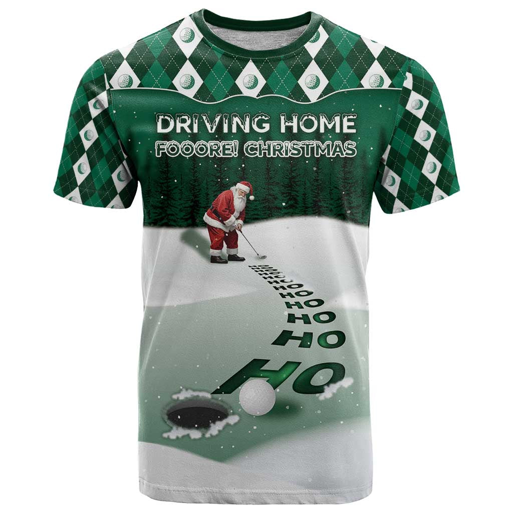 Golf Christmas T-Shirt Driving Home Fooore Xmas Graphic Tee