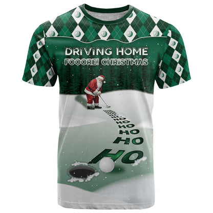 Golf Christmas T-Shirt Driving Home Fooore Xmas Graphic Tee