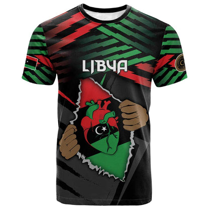 Personalized Libya In My Veins T-Shirt Graphic Tee
