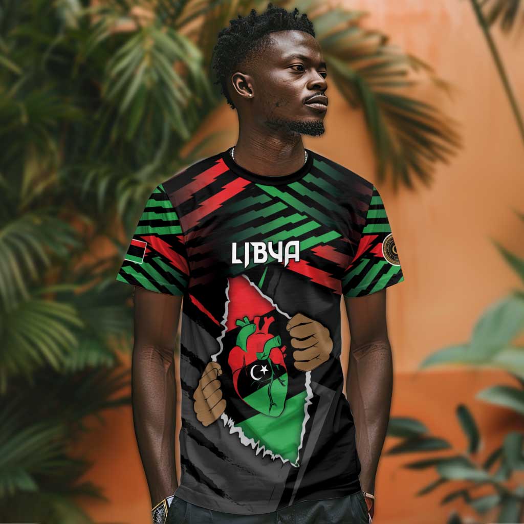 Personalized Libya In My Veins T-Shirt Graphic Tee