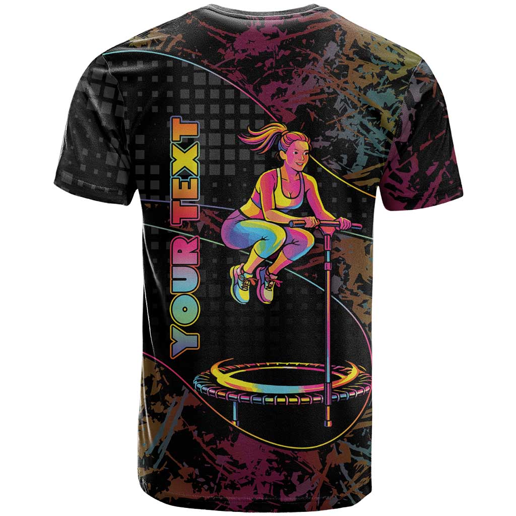 Personalized Jumping Fitness T-Shirt Trampoline Workout Pop Art Graphic Tee