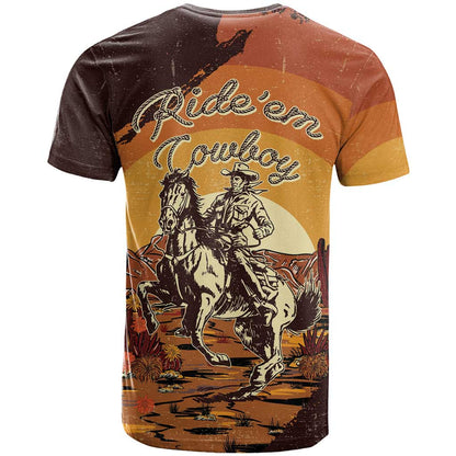 Cowboy T-Shirt Ride Em Cowboy Graphic Tee