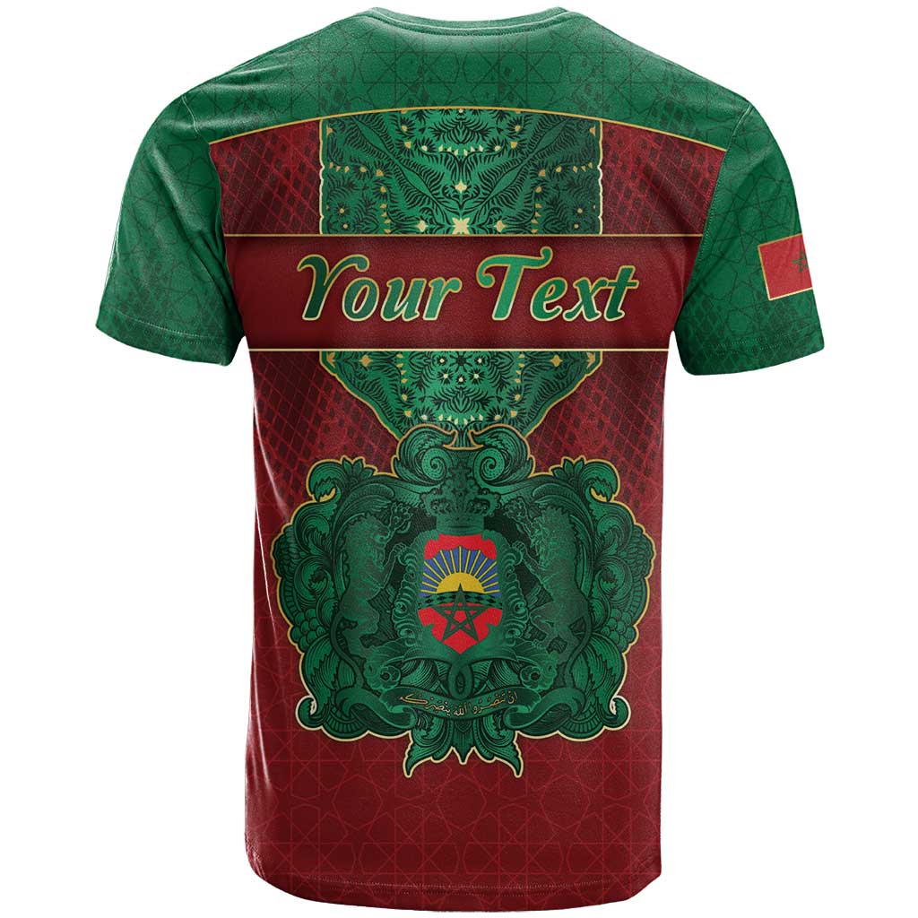 Personalized Morocco T-Shirt Royal Lion Islam Patterns Graphic Tee
