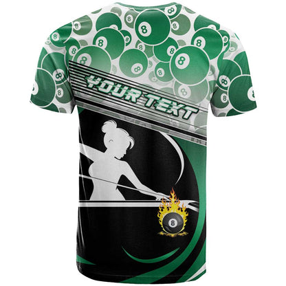 Personalized Billiards T-Shirt Master Of The Cue Graphic Tee