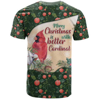Memorial Cardinal Christmas T-Shirt When A Cardinal Appears Loved One Is Near Graphic Tee
