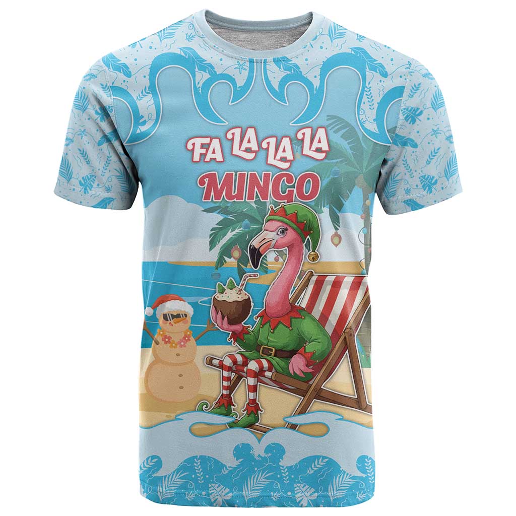 Christmas In July T-Shirt I Am The Flamingo Elf Graphic Tee
