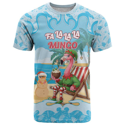 Christmas In July T-Shirt I Am The Flamingo Elf Graphic Tee