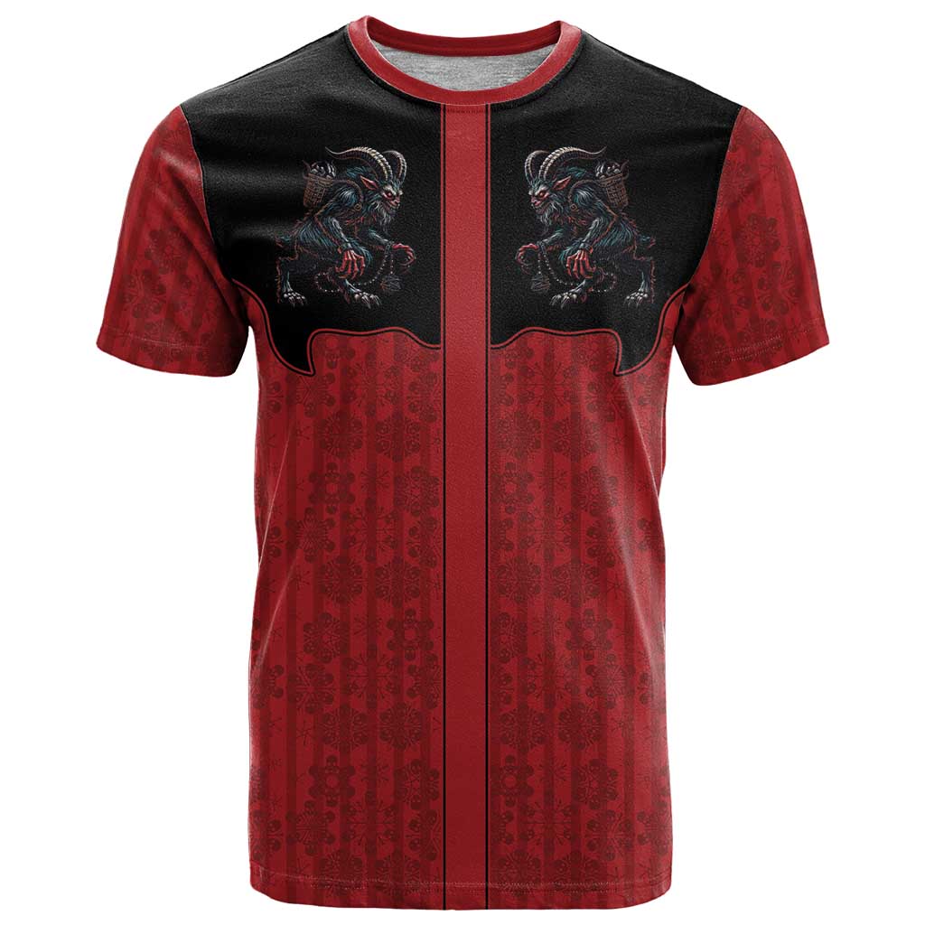 Western Yoke T-Shirt Krampus Christmas Horror Style Graphic Tee
