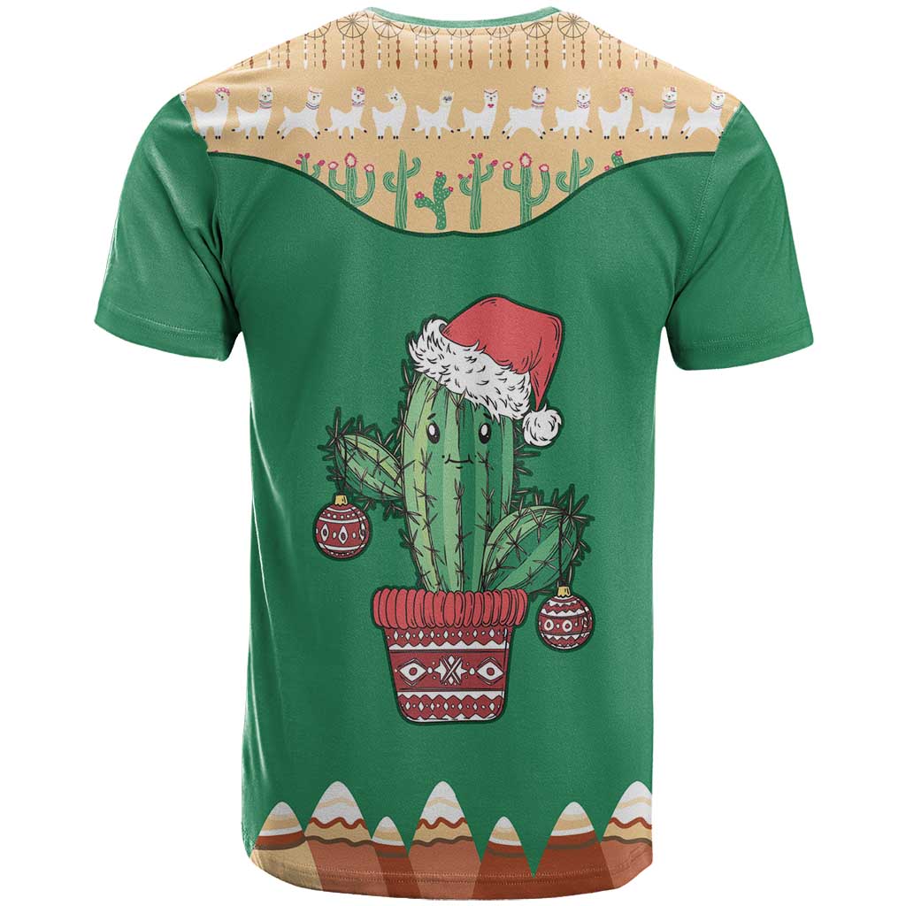 Western Yoke T-Shirt Cactus Christmas Cute Style Graphic Tee