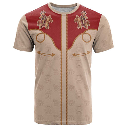 Western Yoke T-Shirt Gingerbread Howdy Christmas Graphic Tee