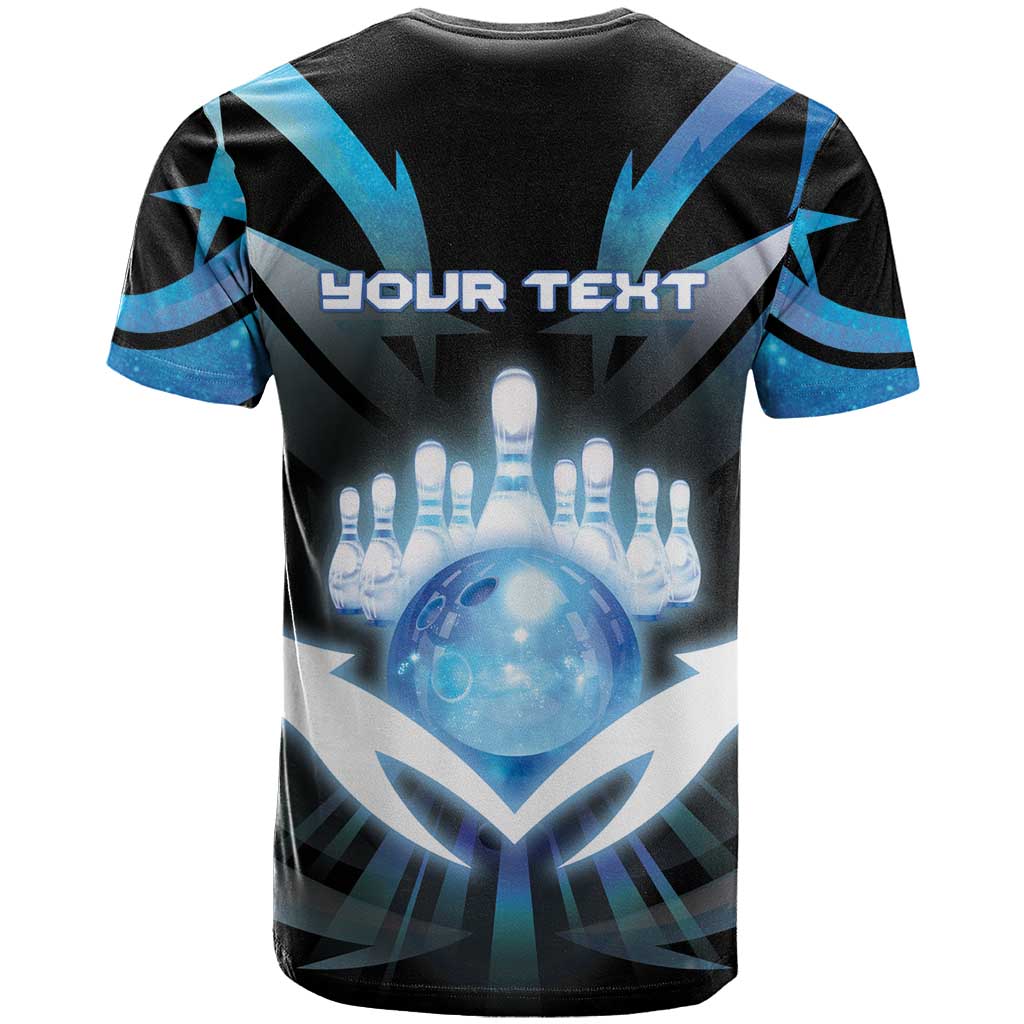 Personalized Bowling T-Shirt Cosmic Strike Graphic Tee