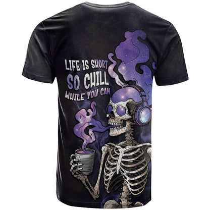 Skull T-Shirt Mentally Ill But Totally Chill Graphic Tee
