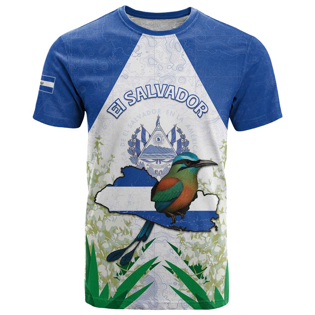 Personalized El Salvador T-Shirt Torogoz Bird Map Graphic Tee