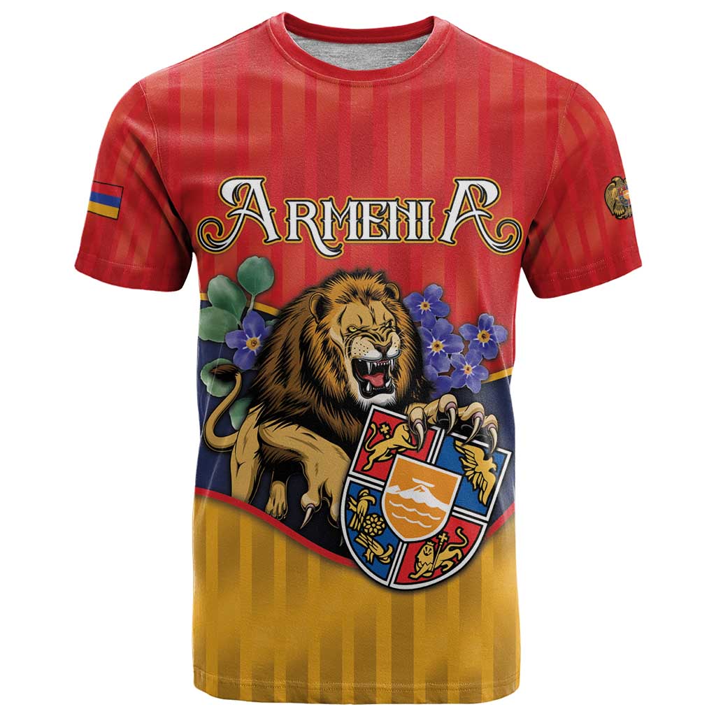 Personalized Armenia T-Shirt Lion As National Symbol Graphic Tee