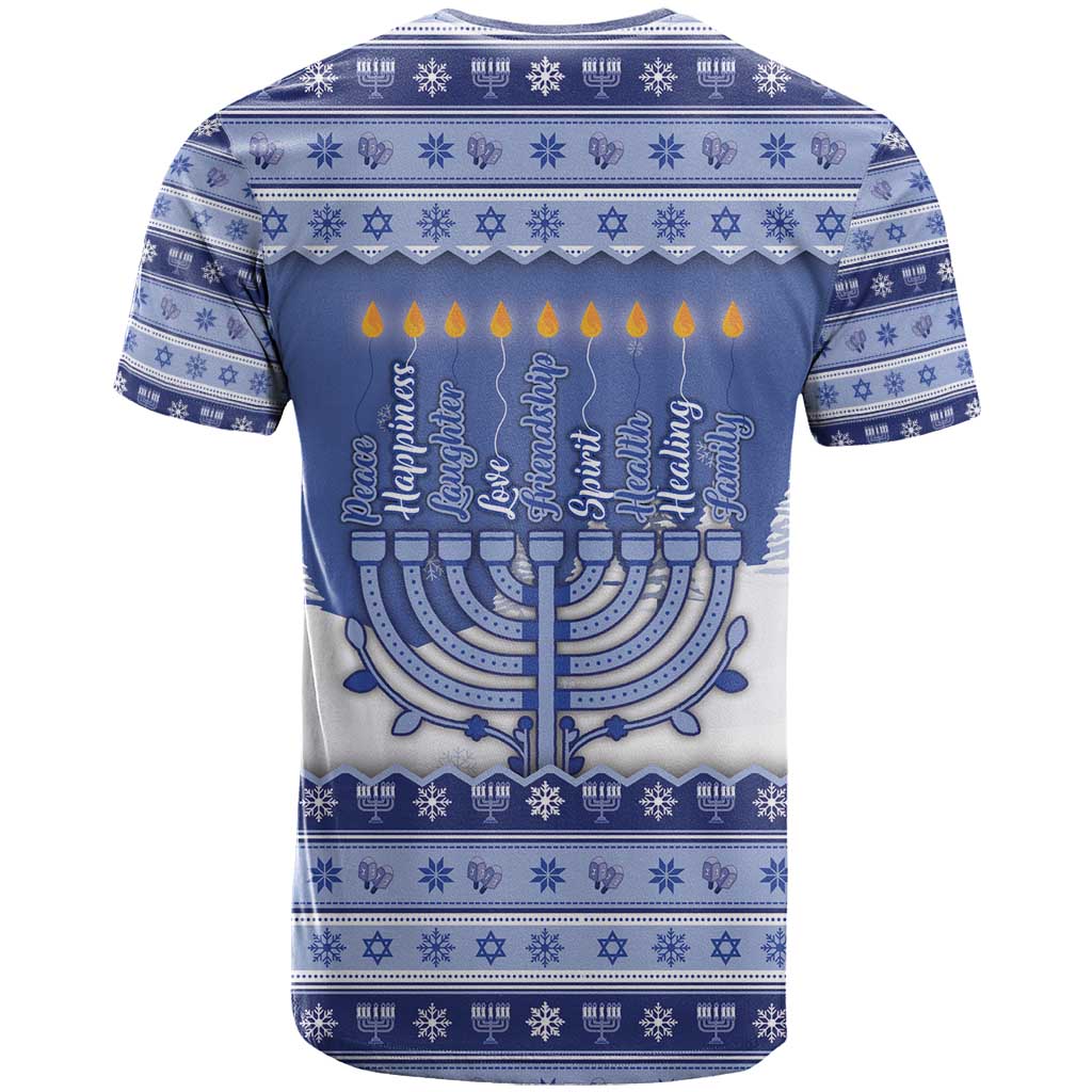 Hanukkah Christmas T-Shirt Love And Lights Graphic Tee