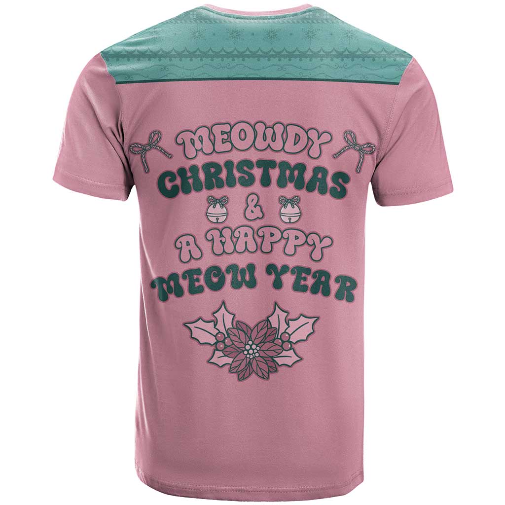 Western Yoke T-Shirt Meowdy Christmas And A Meow Year Graphic Tee