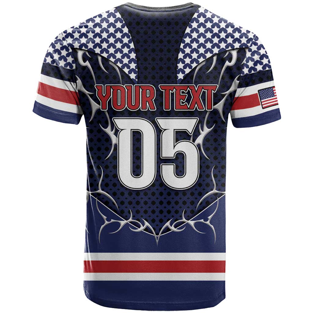 Custom USA Ice Hockey T-Shirt United Ice Power Graphic Tee